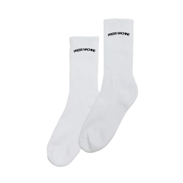 press machine socks : white